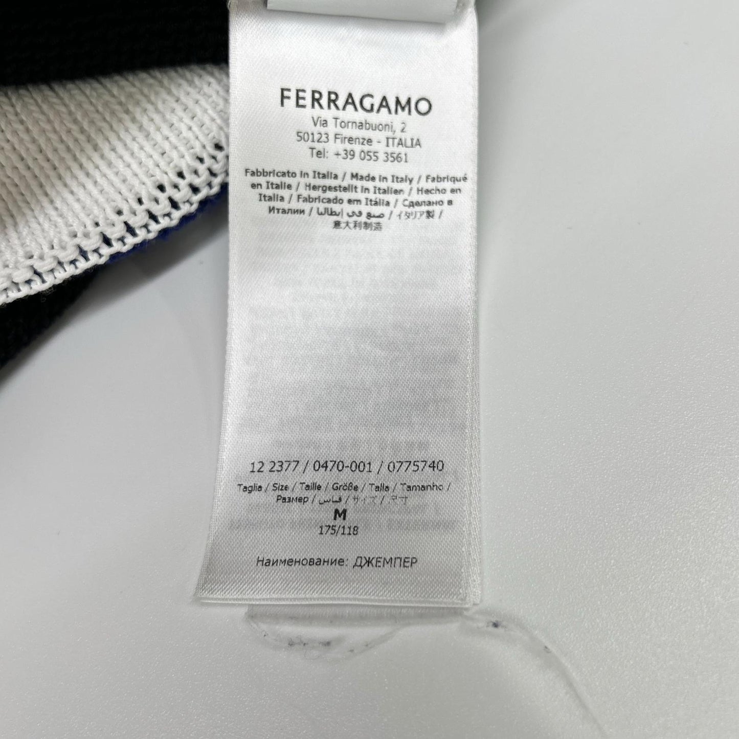SalvatoreFerragamo 24SS Rayon Knit Polo Black Size M