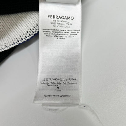 SalvatoreFerragamo 24SS Rayon Knit Polo Black Size M
