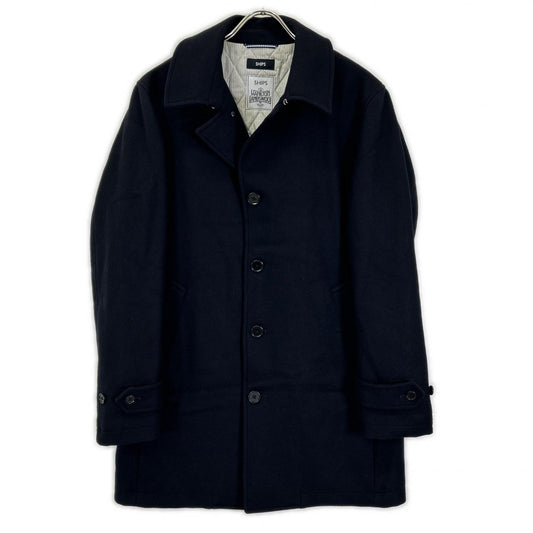 SHIPS Hamilton Lambswool Melton P-Coat Navy Size L