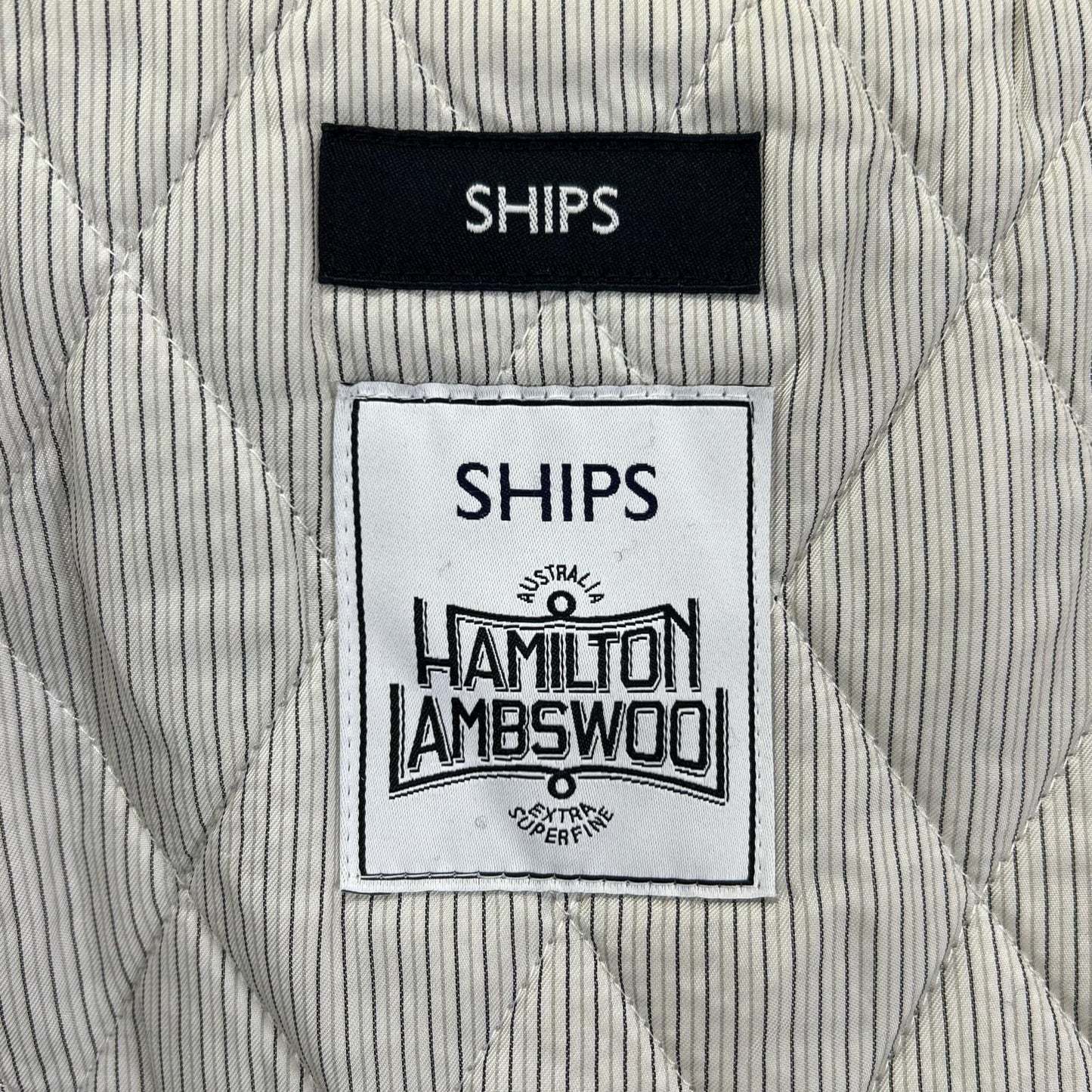 SHIPS Hamilton Lambswool Melton P-Coat Navy Size L