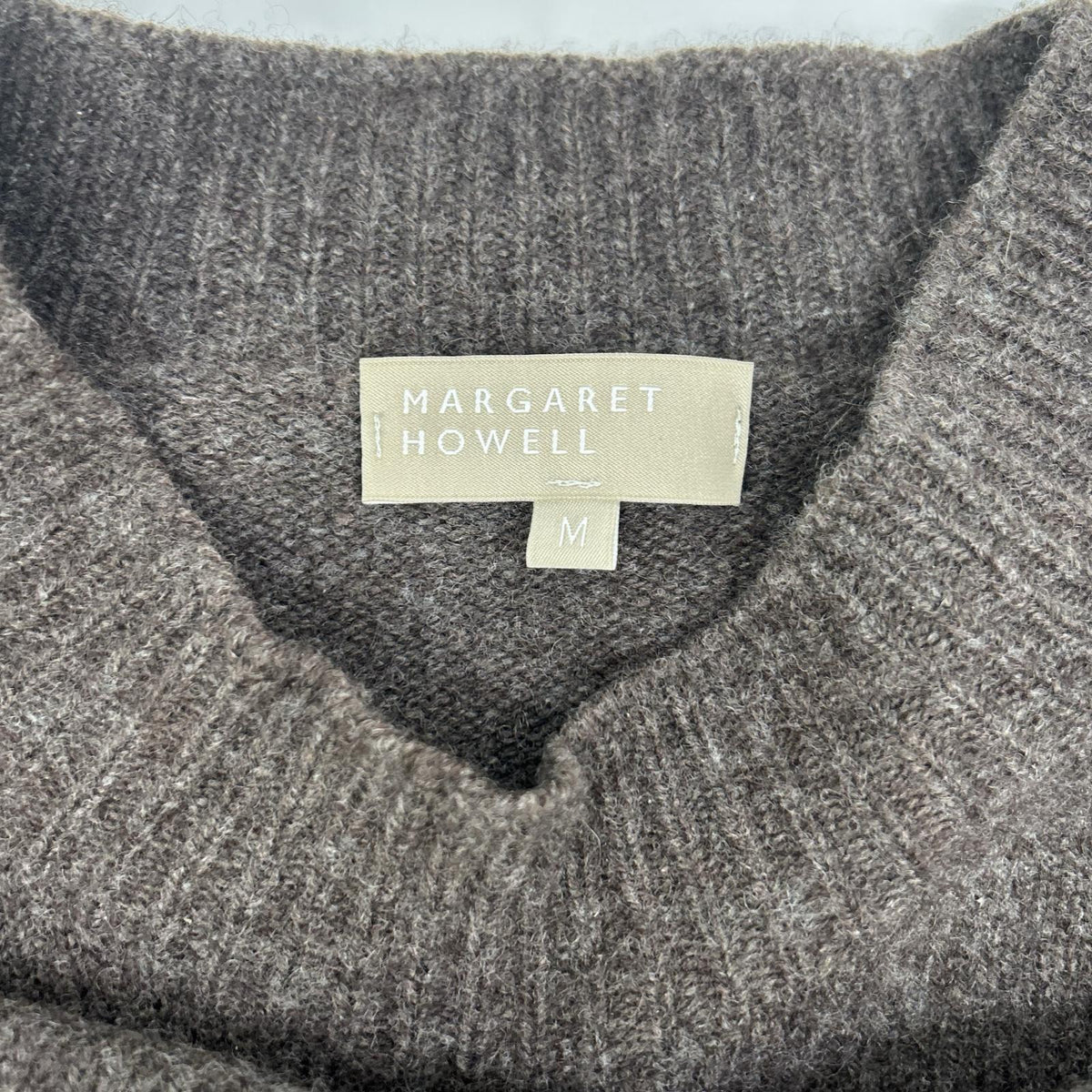 MargaretHowell Cashmere Blend Crew Neck Knit Brown Size M