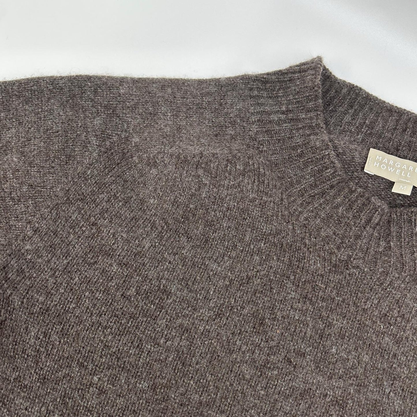 MargaretHowell Cashmere Blend Crew Neck Knit Brown Size M