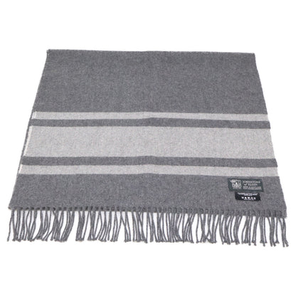 Johnstons Cashmere Wool Fringe Scarf Gray Size ONE SIZE