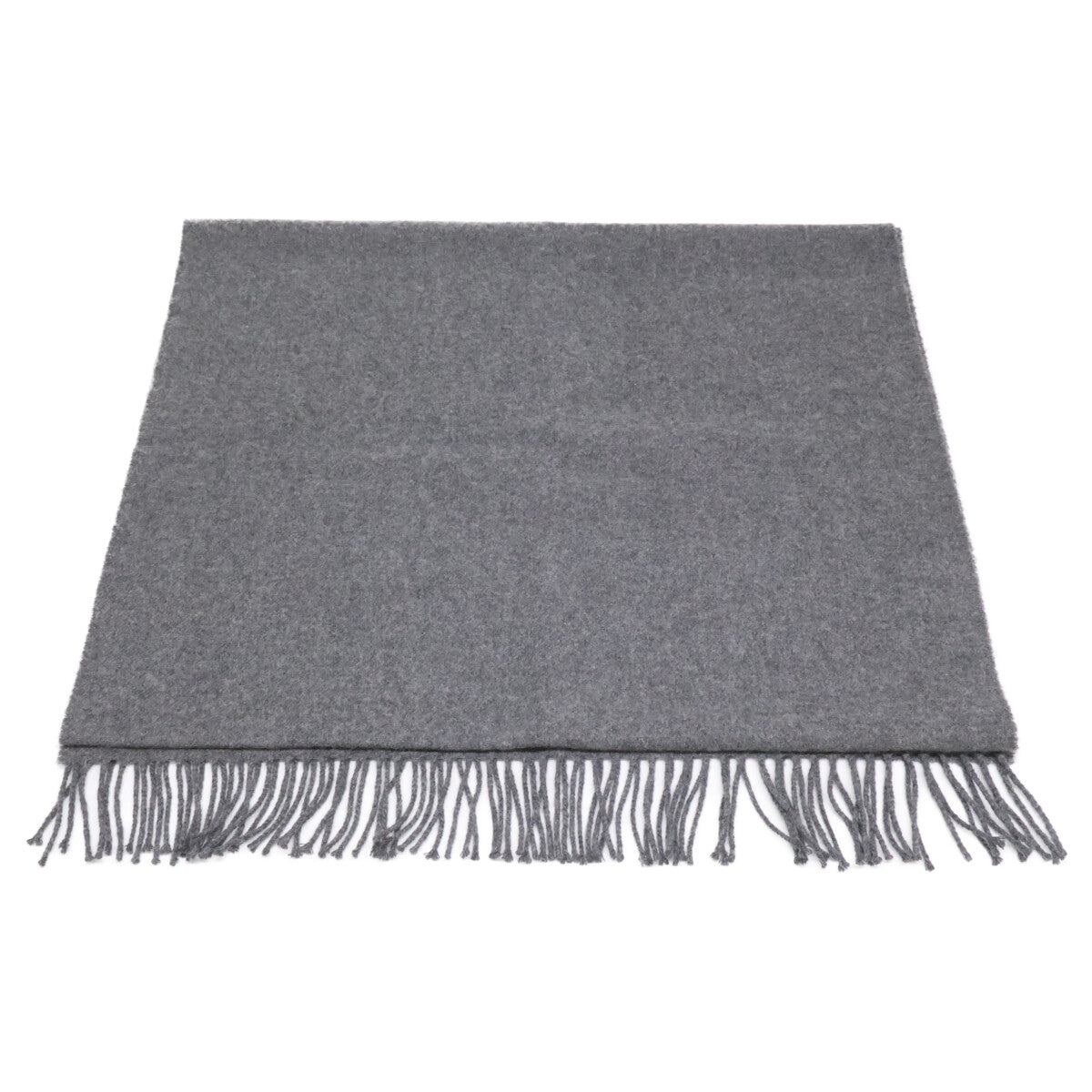 Johnstons Cashmere Wool Fringe Scarf Gray Size ONE SIZE
