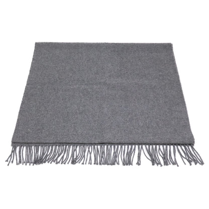 Johnstons Cashmere Wool Fringe Scarf Gray Size ONE SIZE