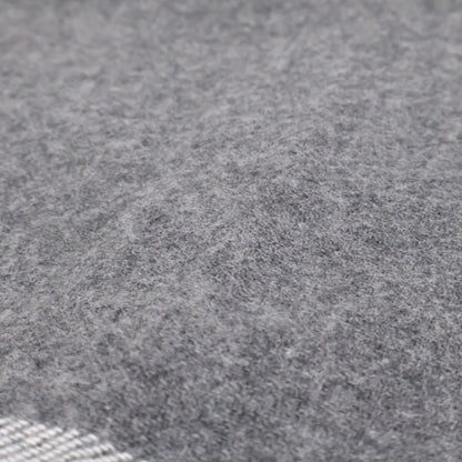 Johnstons Cashmere Wool Fringe Scarf Gray Size ONE SIZE