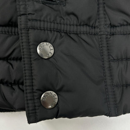 MONCLER Ribera Fur Hooded Down Jacket Black Size 1