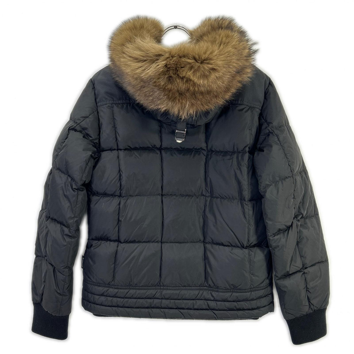 MONCLER Ribera Fur Hooded Down Jacket Black Size 1