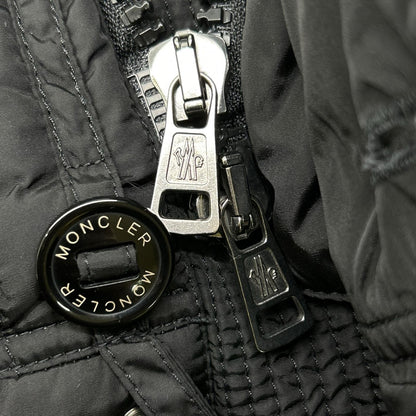 MONCLER Ribera Fur Hooded Down Jacket Black Size 1