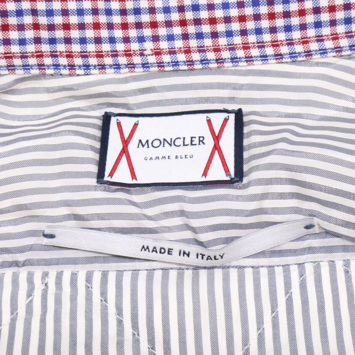 MONCLER Gamme Bleu Check Down Shirt Multi Size 1
