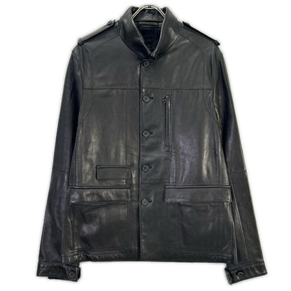 NeilBarrett Lamb Leather Military Jacket Black Size M