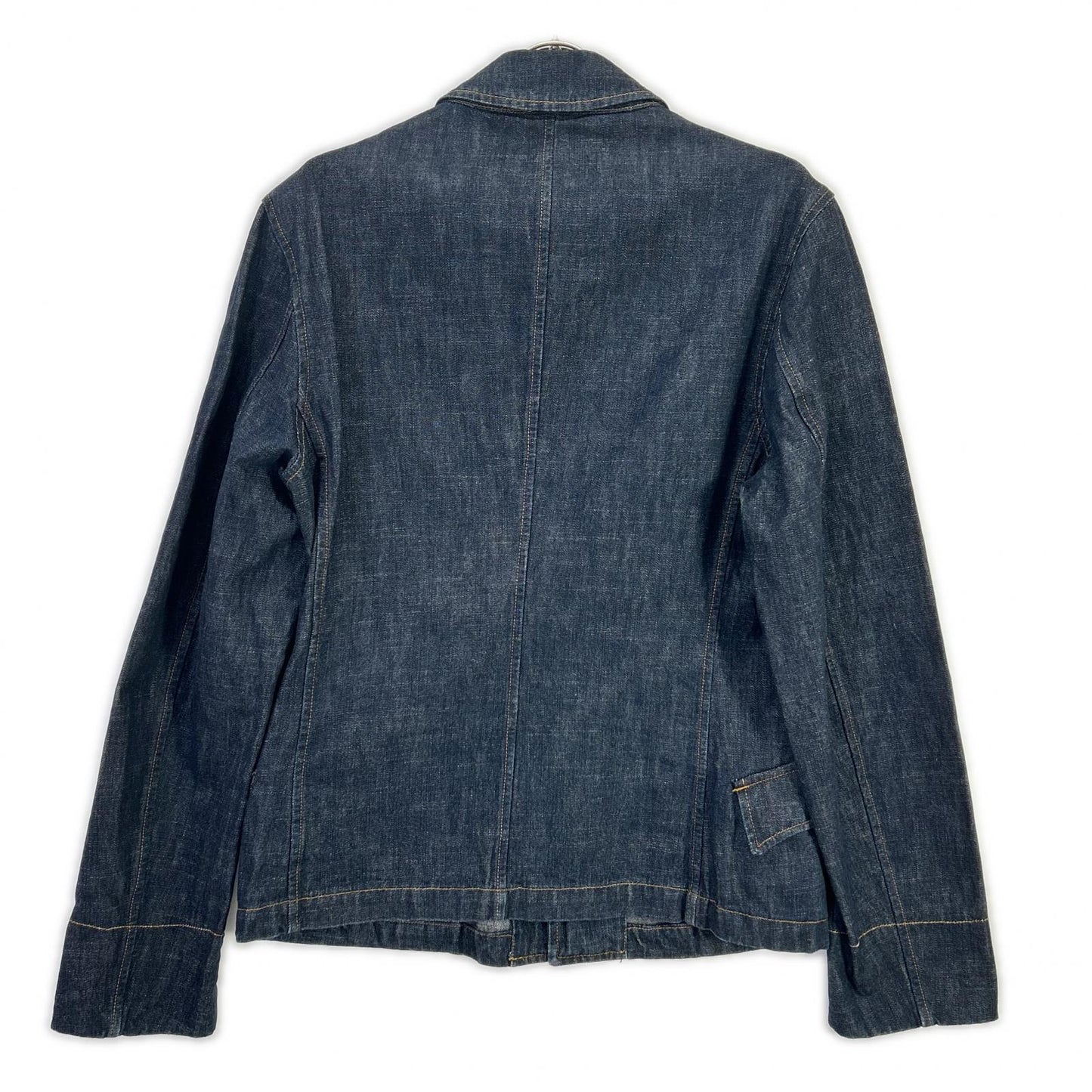 MIUMIU Tailored Stitch Design Denim Jacket Indigo Size 46
