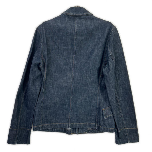 MIUMIU Tailored Stitch Design Denim Jacket Indigo Size 46