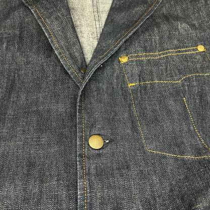 MIUMIU Tailored Stitch Design Denim Jacket Indigo Size 46
