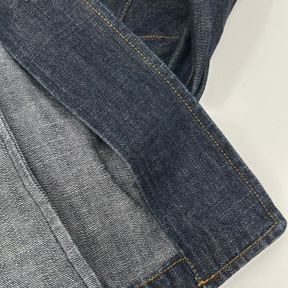 MIUMIU Tailored Stitch Design Denim Jacket Indigo Size 46