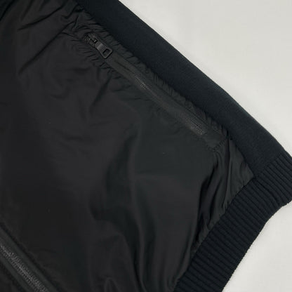 PRADA SPORT 11 Nylon Knit Panel Track Jacket Black Size 48