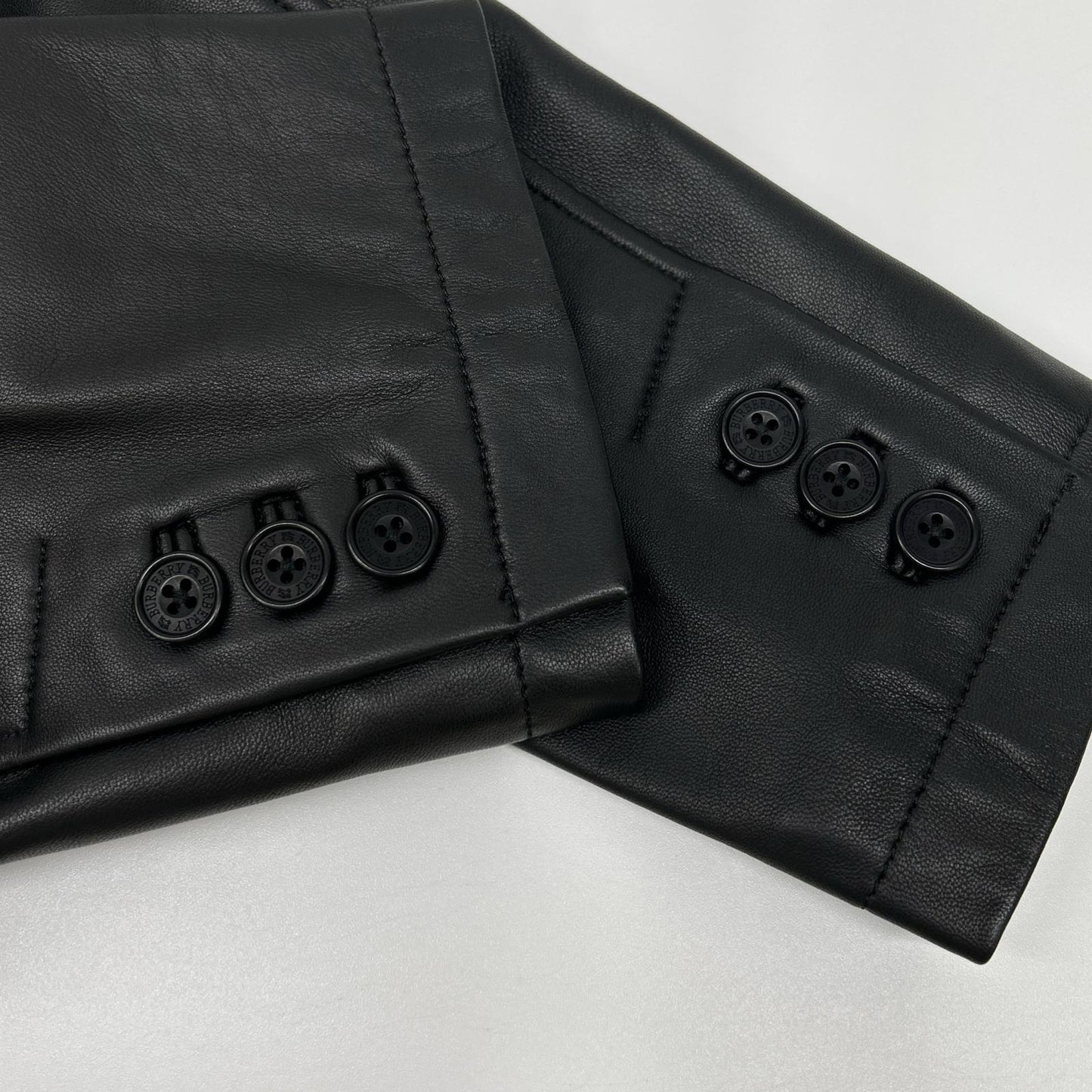 Burberry Black Label Sheepskin 3B Jacket Black Size M