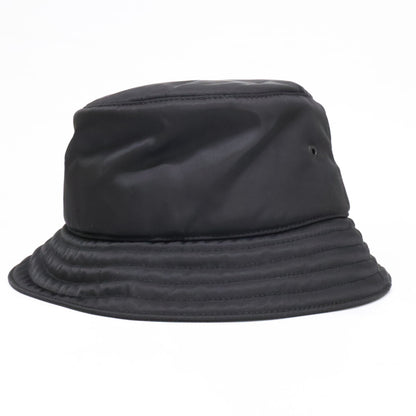 BURBERRY Padded Nylon Logo Print Bucket Hat Black Size L