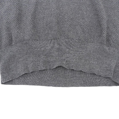 Brioni Wool Knit Shell Button Polo Shirt Gray Size 50