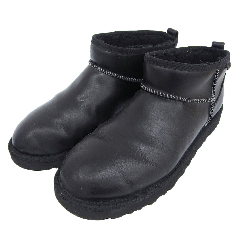 UGG Classic Ultra Mini LTHR Regen Boots Black Size 29