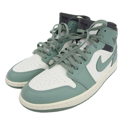 NIKE Air Jordan 1 Mid Sneakers Sail/Jade Smoke Size 29