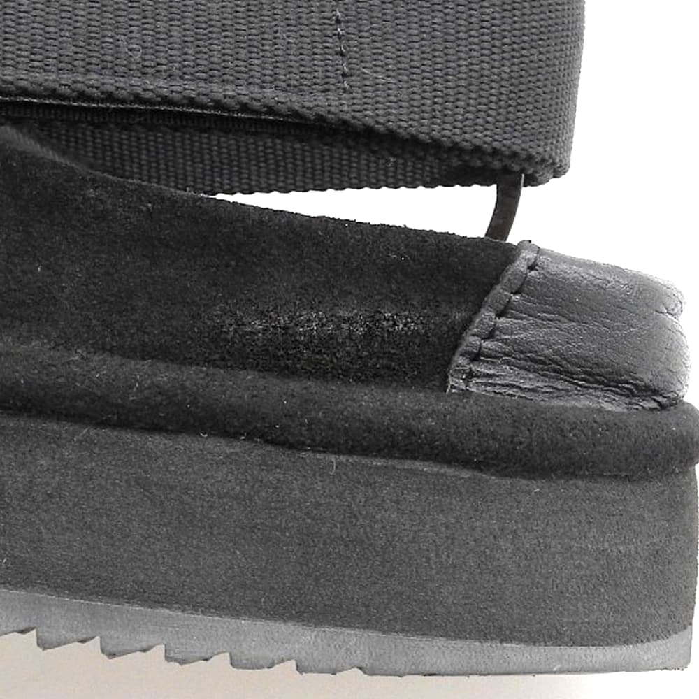 SHAKA Moc Mule Tassel Suede Sandals Black Size 27