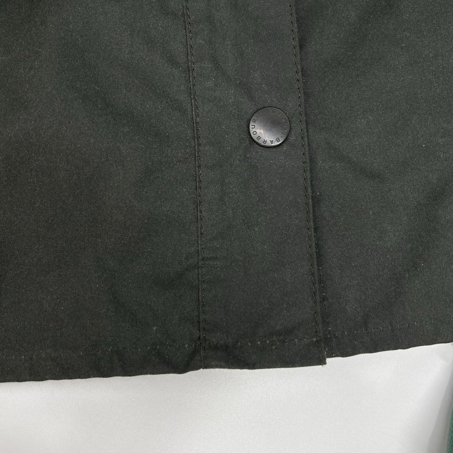 Barbour Oversize Wax Bedale Jacket Green Cotton Size 40