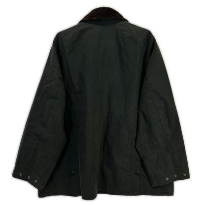 Barbour Oversize Wax Bedale Jacket Green Cotton Size 40