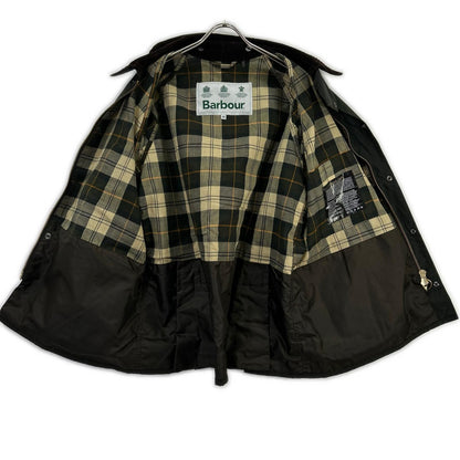Barbour Oversize Wax Bedale Jacket Green Cotton Size 40