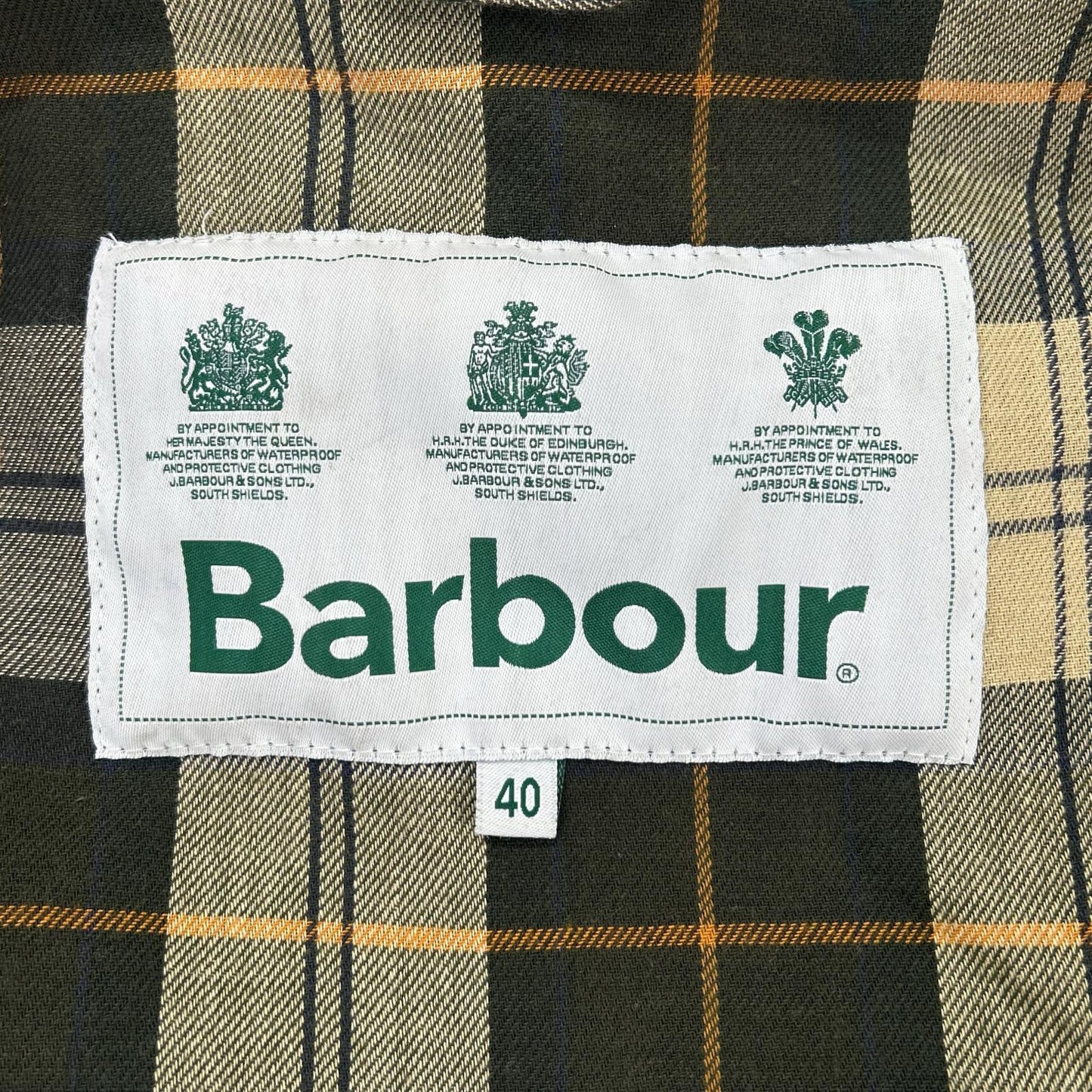 Barbour Oversize Wax Bedale Jacket Green Cotton Size 40