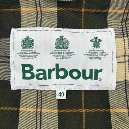 Barbour Oversize Wax Bedale Jacket Green Cotton Size 40