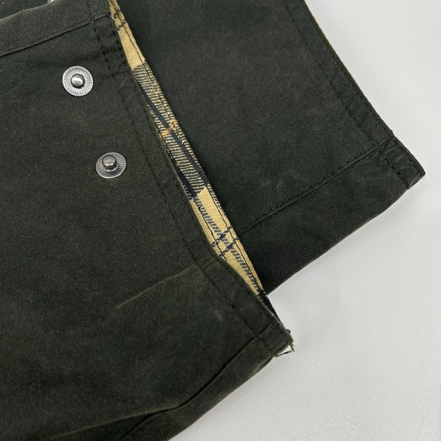 Barbour Oversize Wax Bedale Jacket Green Cotton Size 40
