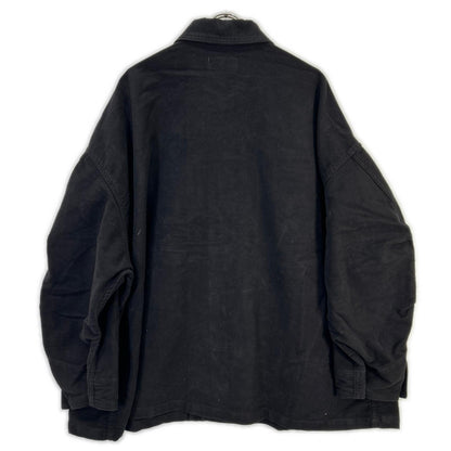 FOLL Cocoon Moleskin Utility Jacket Black Cotton Free Size