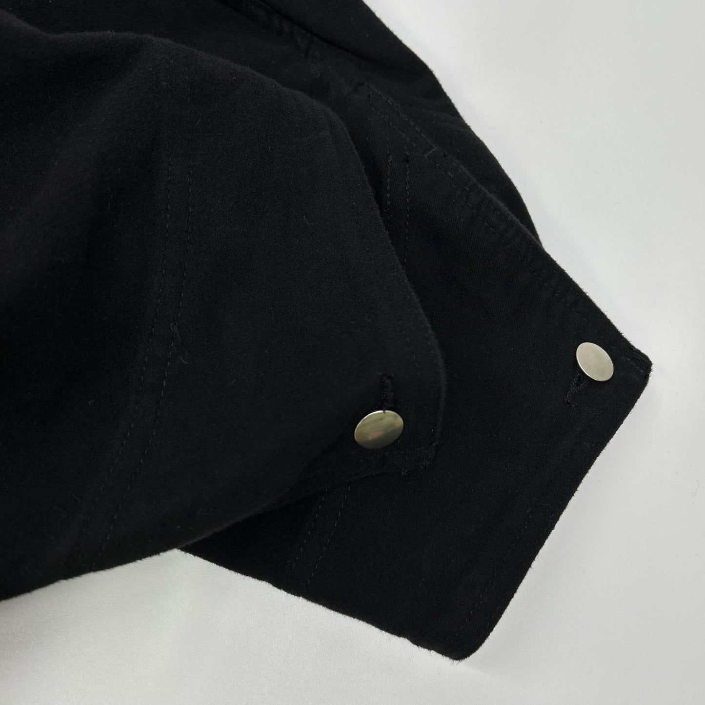 FOLL Cocoon Moleskin Utility Jacket Black Cotton Free Size