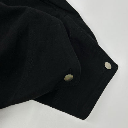 FOLL Cocoon Moleskin Utility Jacket Black Cotton Free Size