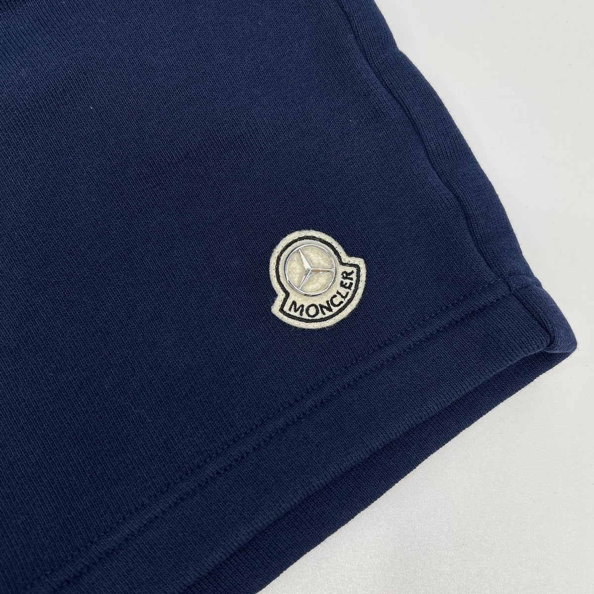 MONCLER 25SS NIGO MBZ Logo Sweat Shorts Navy Cotton Sweatshirt Size M