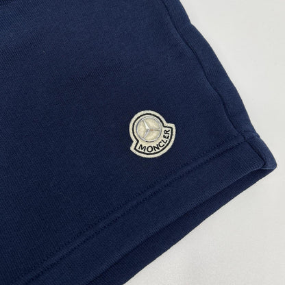 MONCLER 25SS NIGO MBZ Logo Sweat Shorts Navy Cotton Sweatshirt Size M