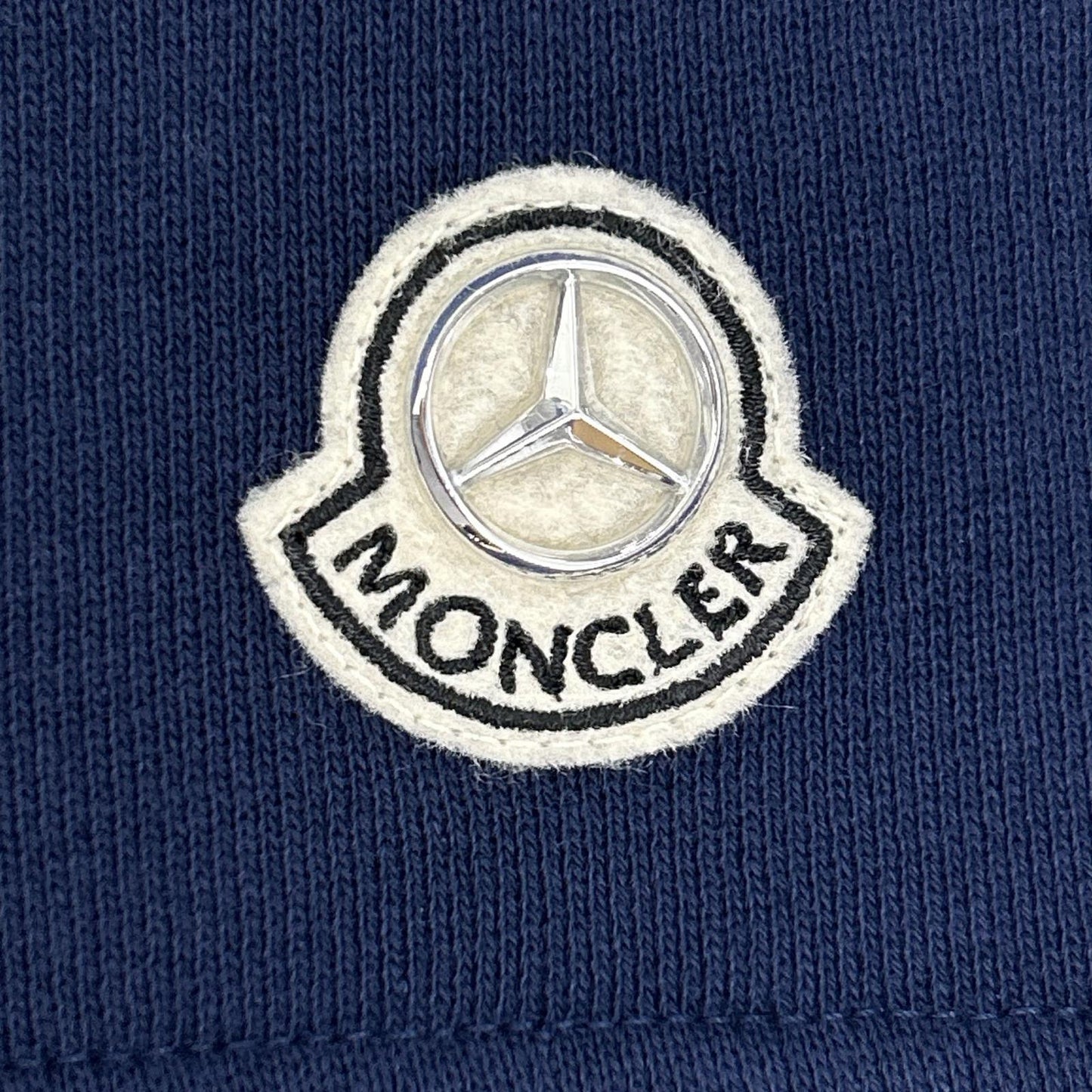 MONCLER 25SS NIGO MBZ Logo Sweat Shorts Navy Cotton Sweatshirt Size M