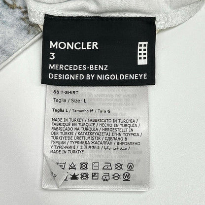 MONCLER 25SS NIGO MBZ Photo Print White Cotton T-Shirt Size L