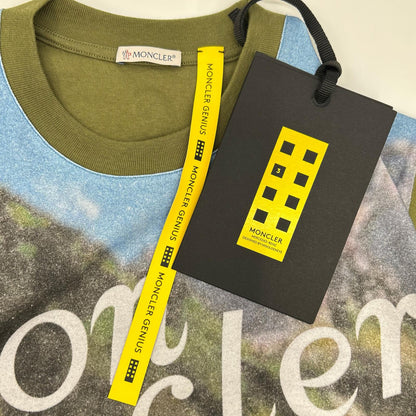 MONCLER 25SS NIGO MBZ Photo Print Khaki Cotton T-Shirt Size L