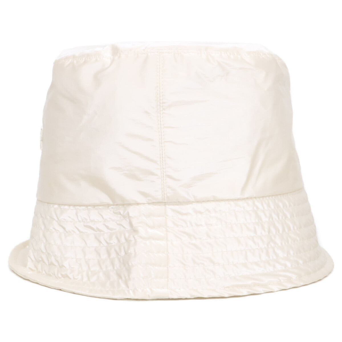 MONCLER Logo Embroidered Nylon Bucket Hat White Size M