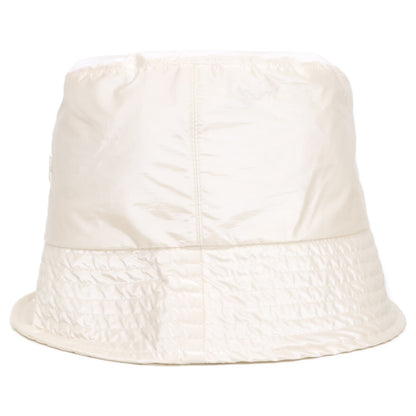 MONCLER Logo Embroidered Nylon Bucket Hat White Size M