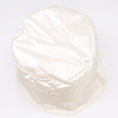 MONCLER Logo Embroidered Nylon Bucket Hat White Size M