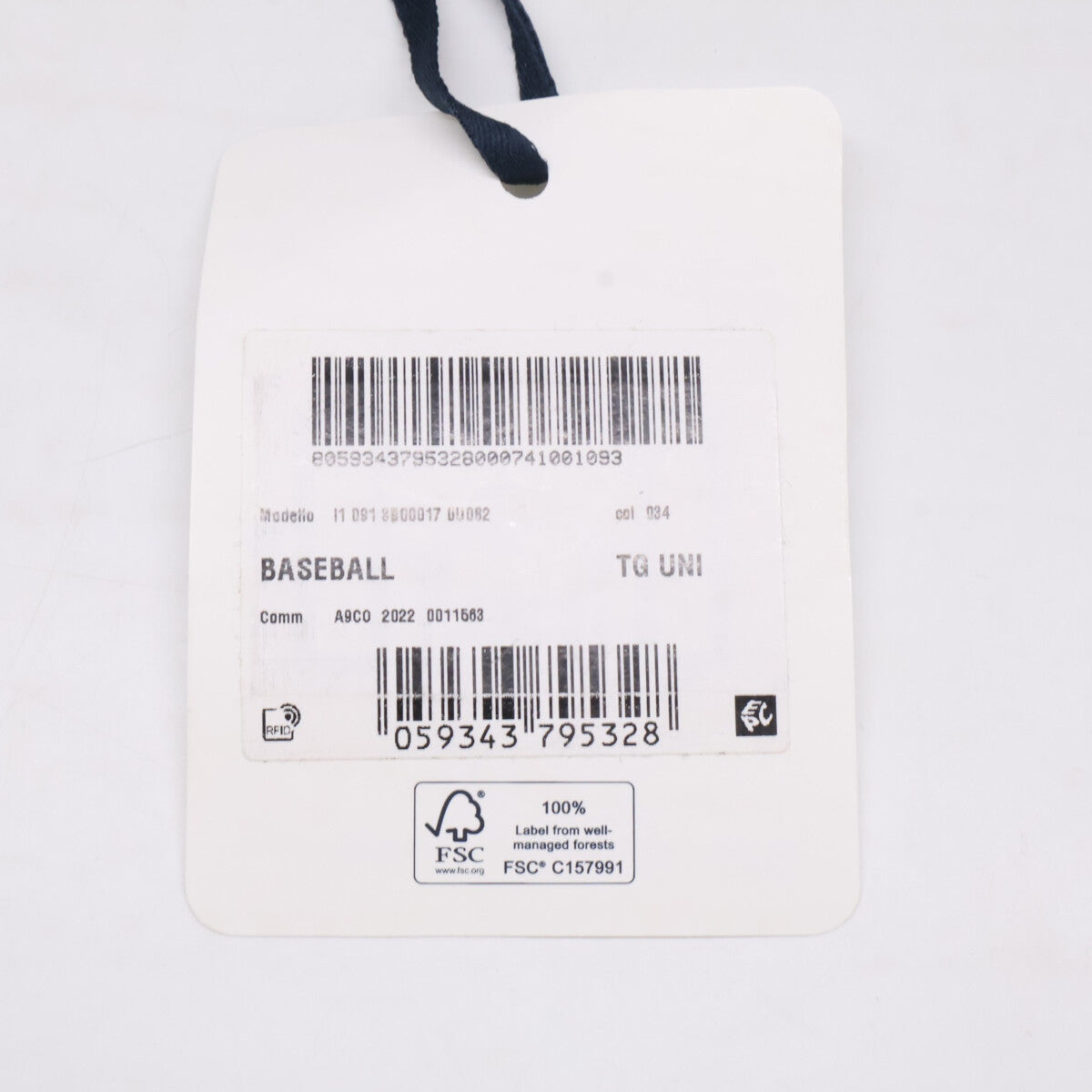 MONCLER Logo Gabardine Baseball Cap White/Navy Size UNI