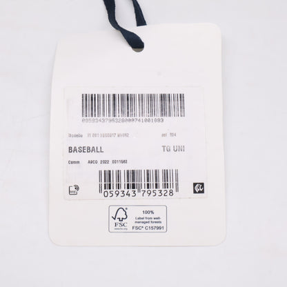 MONCLER Logo Gabardine Baseball Cap White/Navy Size UNI