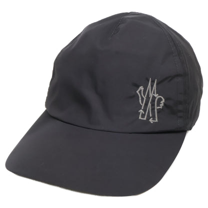 MONCLER BORN TO PROTECT Nylon Logo Cap Black Size UNI