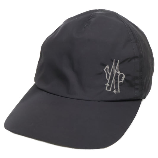 MONCLER BORN TO PROTECT Nylon Logo Cap Black Size UNI