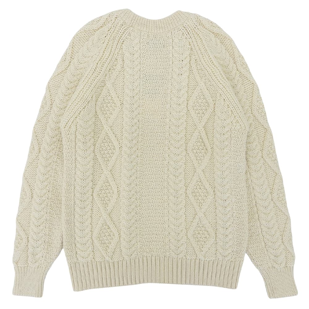 BrooksBrothers Fisherman Wool Sweater Ivory Size M