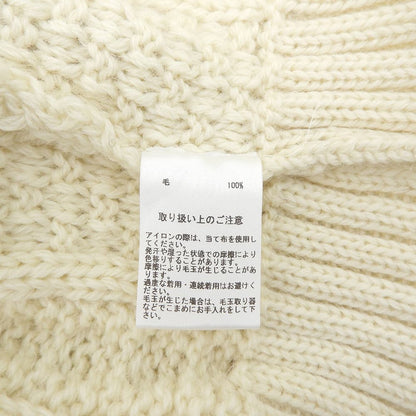 BrooksBrothers Fisherman Wool Sweater Ivory Size M