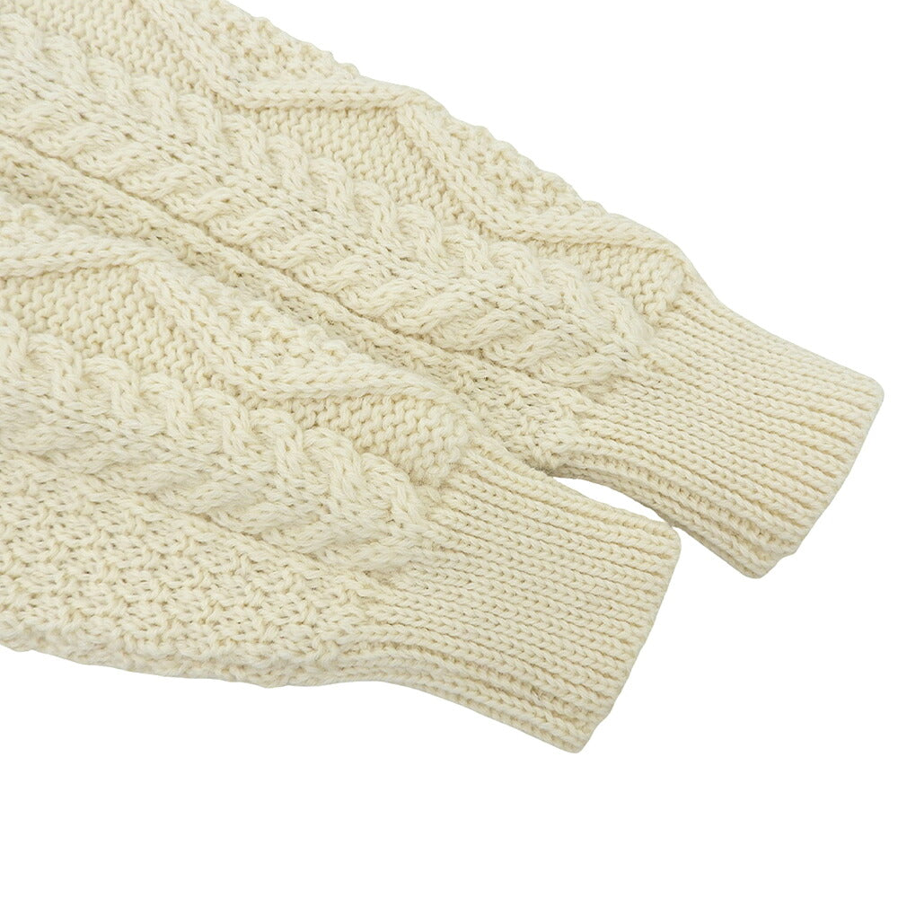 BrooksBrothers Fisherman Wool Sweater Ivory Size M